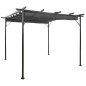 vidaXL Pergola mit Ausziehbarem Dach Anthrazit 3x3 m Stahl 180 g/m² vidaXL Pergola mit Ausziehbarem Dach Anthrazit 3x3 m Stahl 180 g/m²