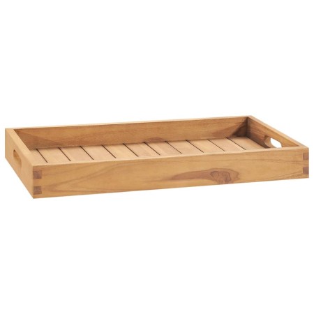 vidaXL Serviertablett 60x35 cm Massivholz Teak