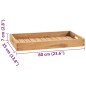 vidaXL Serviertablett 60x35 cm Massivholz Teak vidaXL Serviertablett 60x35 cm Massivholz Teak