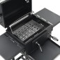 vidaXL 3-in-1 Outdoor-Pizzaofen & Grill Schwarz vidaXL 3-in-1 Outdoor-Pizzaofen & Grill Schwarz