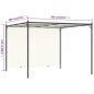 vidaXL Pergola mit Verstellbarem Dach Cremeweiß 3x3 m Stahl vidaXL Pergola mit Verstellbarem Dach Cremeweiß 3x3 m Stahl