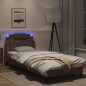 vidaXL Bettgestell mit LED Braun 80x200 cm Kunstleder vidaXL Bettgestell mit LED Braun 80x200 cm Kunstleder