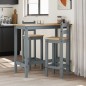 vidaXL Barstühle 2 Stk. Grau Massivholz Kiefer vidaXL Barstühle 2 Stk. Grau Massivholz Kiefer