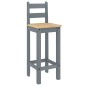 vidaXL Barstühle 2 Stk. Grau Massivholz Kiefer vidaXL Barstühle 2 Stk. Grau Massivholz Kiefer