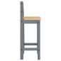 vidaXL Barstühle 2 Stk. Grau Massivholz Kiefer vidaXL Barstühle 2 Stk. Grau Massivholz Kiefer