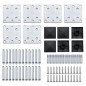 Zaunelement Set WPC 792x(105-186)cm Schwarz Zaunelement Set WPC 792x(105-186)cm Schwarz