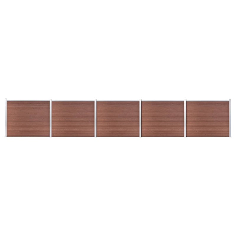 Zaunelement Set WPC 872x146 cm Braun Zaunelement Set WPC 872x146 cm Braun
