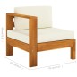 vidaXL 10-tlg. Garten-Lounge-Set mit Creme Auflagen Massivholz Akazie vidaXL 10-tlg. Garten-Lounge-Set mit Creme Auflagen Massivholz Akazie