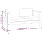 vidaXL 5-tlg. Garten-Lounge-Set mit Dunkelgrauen Kissen Massivholz vidaXL 5-tlg. Garten-Lounge-Set mit Dunkelgrauen Kissen Massivholz
