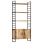 vidaXL Bücherregal 4 Ebenen 80x30x180 cm Raues Mangoholz vidaXL Bücherregal 4 Ebenen 80x30x180 cm Raues Mangoholz