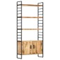 vidaXL Bücherregal 4 Ebenen 80x30x180 cm Raues Mangoholz vidaXL Bücherregal 4 Ebenen 80x30x180 cm Raues Mangoholz