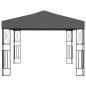 Pavillon mit LED-Lichterkette 3x3 m Anthrazit Stoff Pavillon mit LED-Lichterkette 3x3 m Anthrazit Stoff