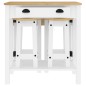 vidaXL 3-tlg. Bar-Set Weiß Massivholz Kiefer vidaXL 3-tlg. Bar-Set Weiß Massivholz Kiefer