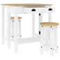 vidaXL 3-tlg. Bar-Set Weiß Massivholz Kiefer vidaXL 3-tlg. Bar-Set Weiß Massivholz Kiefer