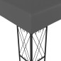 Pavillon mit LED-Lichterkette 3x3 m Anthrazit Stoff Pavillon mit LED-Lichterkette 3x3 m Anthrazit Stoff
