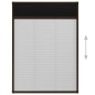 vidaXL Insektenschutz-Plissee für Fenster Aluminium Braun 80x120 cm vidaXL Insektenschutz-Plissee für Fenster Aluminium Braun 80x120 cm