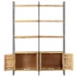 vidaXL Bücherregal 4 Ebenen 124x30x180 cm Raues Mangoholz vidaXL Bücherregal 4 Ebenen 124x30x180 cm Raues Mangoholz