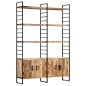 vidaXL Bücherregal 4 Ebenen 124x30x180 cm Raues Mangoholz vidaXL Bücherregal 4 Ebenen 124x30x180 cm Raues Mangoholz
