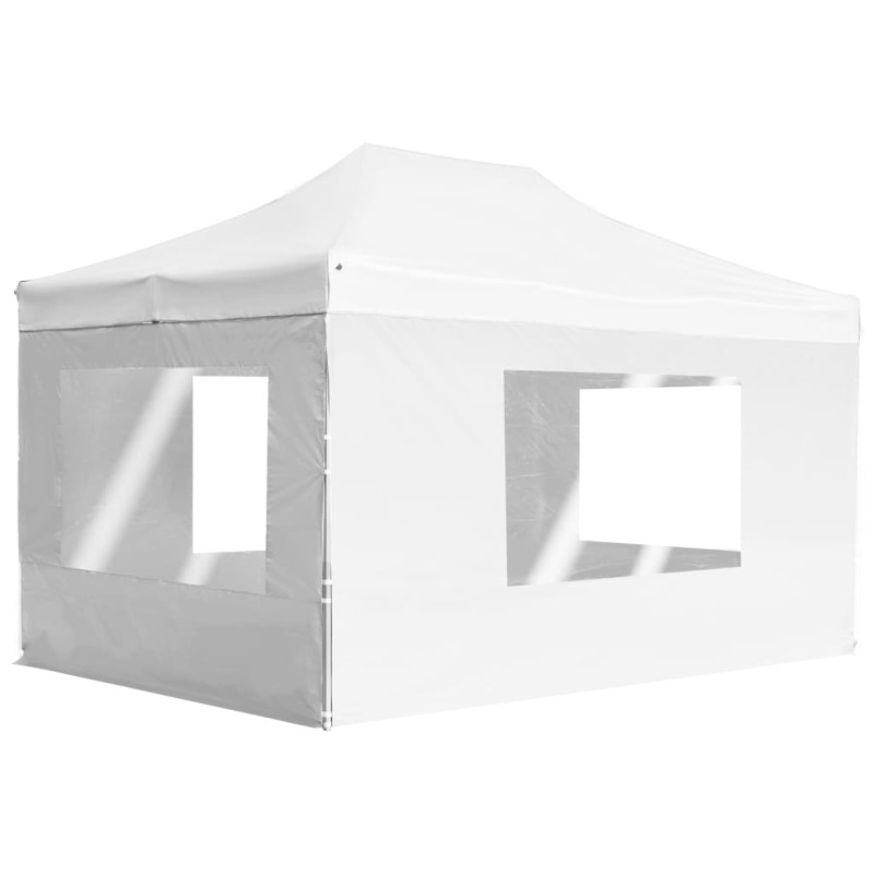vidaXL Profi-Partyzelt Faltbar mit Wänden Aluminium 4,5×3m Weiß vidaXL Profi-Partyzelt Faltbar mit Wänden Aluminium 4,5×3m Weiß