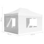 vidaXL Profi-Partyzelt Faltbar mit Wänden Aluminium 4,5×3m Weiß vidaXL Profi-Partyzelt Faltbar mit Wänden Aluminium 4,5×3m Weiß