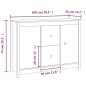 vidaXL Sideboard 100x35x74 cm Massivholz Kiefer vidaXL Sideboard 100x35x74 cm Massivholz Kiefer
