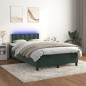 vidaXL Boxspringbett mit Matratze & LED Dunkelgrün 120x190 cm Samt vidaXL Boxspringbett mit Matratze & LED Dunkelgrün 120x190 cm Samt