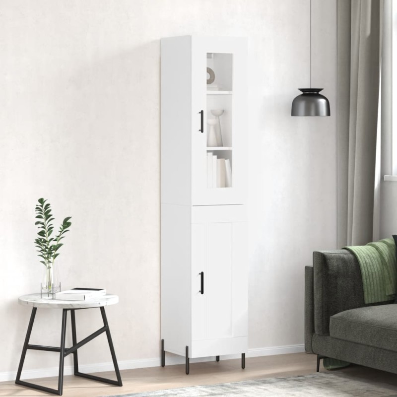 Highboard Weiß 34,5x34x180 cm Holzwerkstoff Highboard Weiß 34,5x34x180 cm Holzwerkstoff