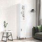 Highboard Weiß 34,5x34x180 cm Holzwerkstoff Highboard Weiß 34,5x34x180 cm Holzwerkstoff