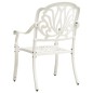 5-tlg. Bistro-Set Aluminiumguss Weiß 5-tlg. Bistro-Set Aluminiumguss Weiß