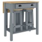 vidaXL 3-tlg. Bar-Set Grau Massivholz Kiefer vidaXL 3-tlg. Bar-Set Grau Massivholz Kiefer