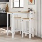 vidaXL Barstühle 2 Stk. Weiß Massivholz Kiefer vidaXL Barstühle 2 Stk. Weiß Massivholz Kiefer