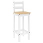 vidaXL Barstühle 2 Stk. Weiß Massivholz Kiefer vidaXL Barstühle 2 Stk. Weiß Massivholz Kiefer