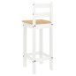 vidaXL Barstühle 2 Stk. Weiß Massivholz Kiefer vidaXL Barstühle 2 Stk. Weiß Massivholz Kiefer