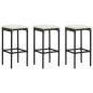vidaXL 4-tlg. Gartenbar-Set mit Kissen Poly Rattan Schwarz vidaXL 4-tlg. Gartenbar-Set mit Kissen Poly Rattan Schwarz