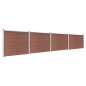 Zaunelement Set WPC 699x146 cm Braun Zaunelement Set WPC 699x146 cm Braun