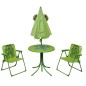 vidaXL 3-tlg. Garten-Bistro-Set für Kinder mit Sonnenschirm Grün vidaXL 3-tlg. Garten-Bistro-Set für Kinder mit Sonnenschirm Grün