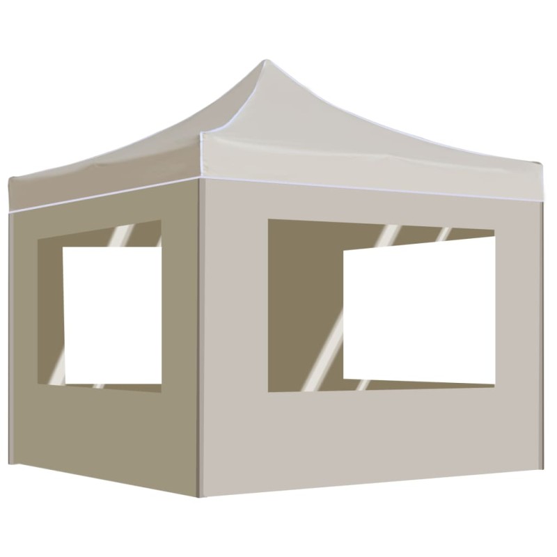 vidaXL Profi-Partyzelt Faltbar mit Wänden Aluminium 3x3 m Creme vidaXL Profi-Partyzelt Faltbar mit Wänden Aluminium 3x3 m Creme