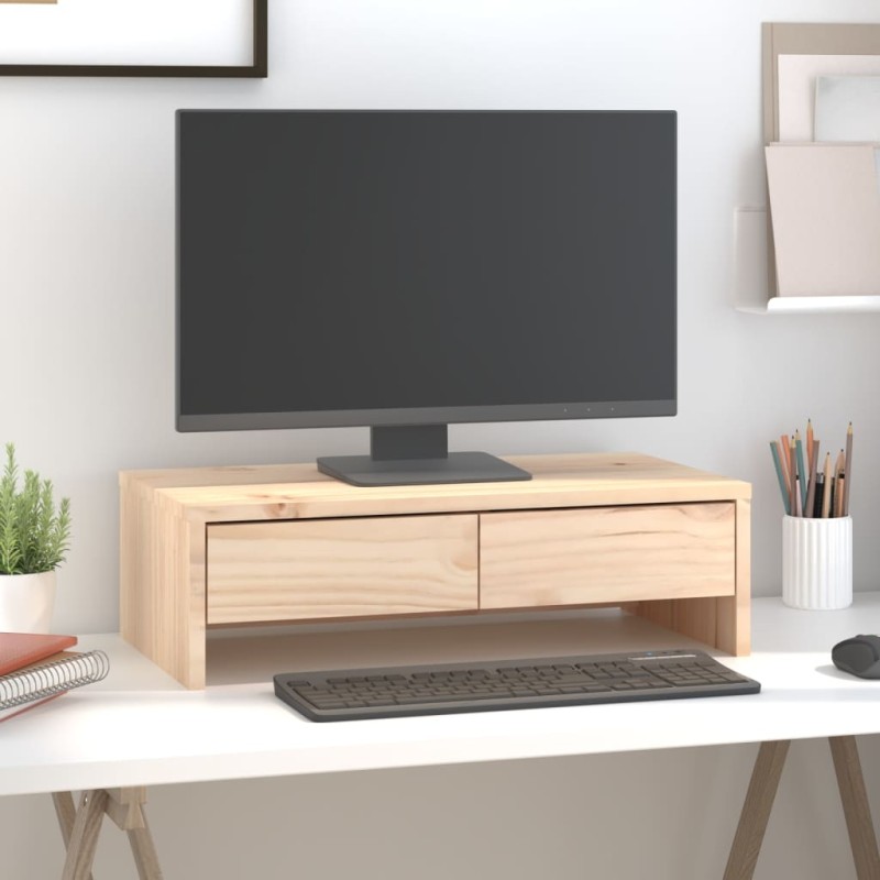 vidaXL Monitorständer 50x27x15 cm Massivholz Kiefer vidaXL Monitorständer 50x27x15 cm Massivholz Kiefer
