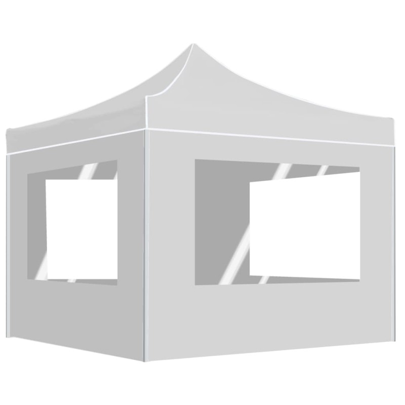 vidaXL Profi-Partyzelt Faltbar mit Wänden Aluminium 3×3m Weiß vidaXL Profi-Partyzelt Faltbar mit Wänden Aluminium 3×3m Weiß
