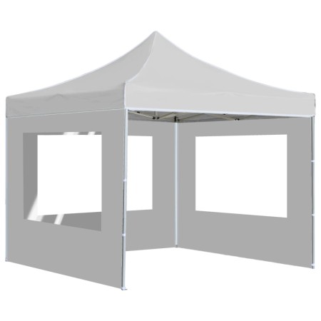 vidaXL Profi-Partyzelt Faltbar mit Wänden Aluminium 3×3m Weiß