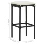 vidaXL 4-tlg. Gartenbar-Set mit Kissen Schwarz vidaXL 4-tlg. Gartenbar-Set mit Kissen Schwarz