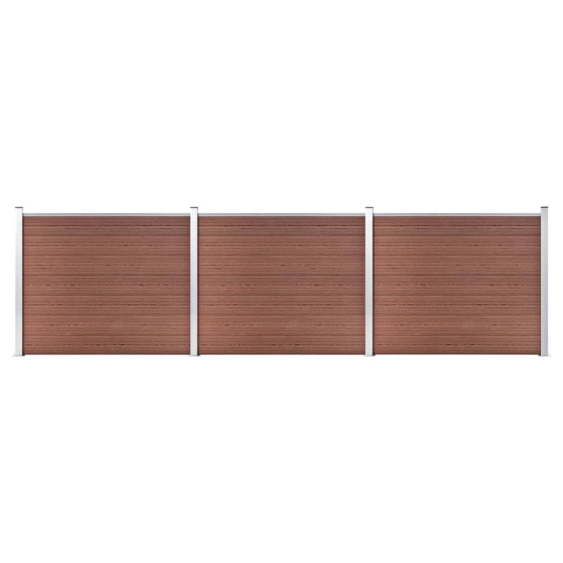 vidaXL Zaunelement Set WPC 526x146 cm Braun vidaXL Zaunelement Set WPC 526x146 cm Braun