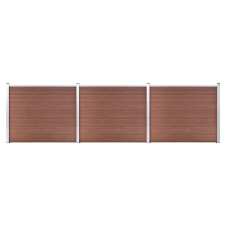 vidaXL Zaunelement Set WPC 526x146 cm Braun  