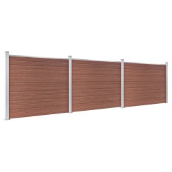 vidaXL Zaunelement Set WPC 526x146 cm Braun  