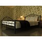 vidaXL Bett mit Matratze Schwarz Metall 180×200 cm vidaXL Bett mit Matratze Schwarz Metall 180×200 cm