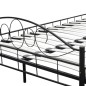 vidaXL Bett mit Matratze Schwarz Metall 180×200 cm vidaXL Bett mit Matratze Schwarz Metall 180×200 cm