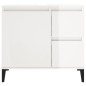 vidaXL Badschrank Hochglanz-Weiß 65x33x60 cm Holzwerkstoff vidaXL Badschrank Hochglanz-Weiß 65x33x60 cm Holzwerkstoff