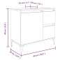 vidaXL Badschrank Hochglanz-Weiß 65x33x60 cm Holzwerkstoff vidaXL Badschrank Hochglanz-Weiß 65x33x60 cm Holzwerkstoff