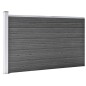Zaunelement Set WPC 699x105 cm Schwarz Zaunelement Set WPC 699x105 cm Schwarz