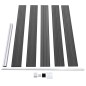 Zaunelement Set WPC 699x105 cm Schwarz Zaunelement Set WPC 699x105 cm Schwarz